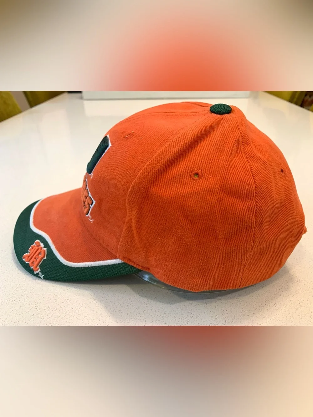 Vintage Miami Hurricanes Orange & Green Logo Cap with Adjustable Strap
